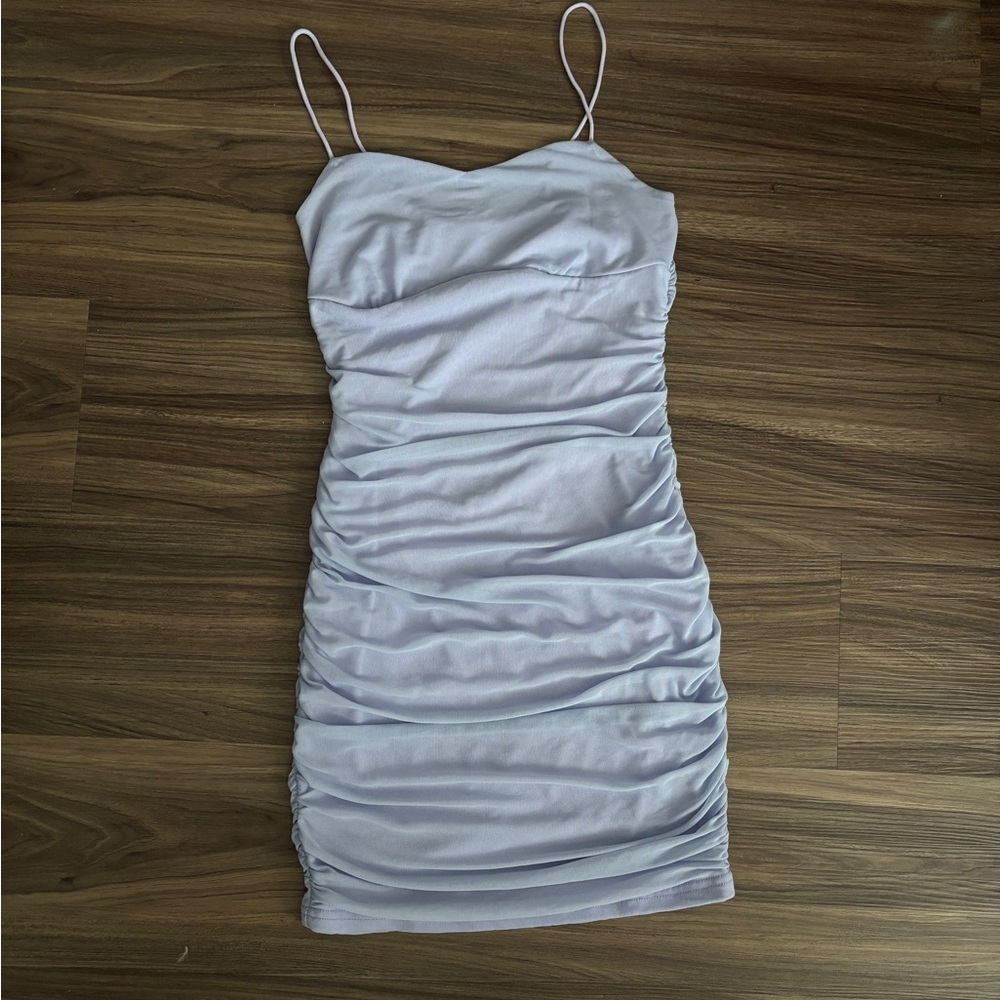 SHEIN Lavender Ruched Mini Dress